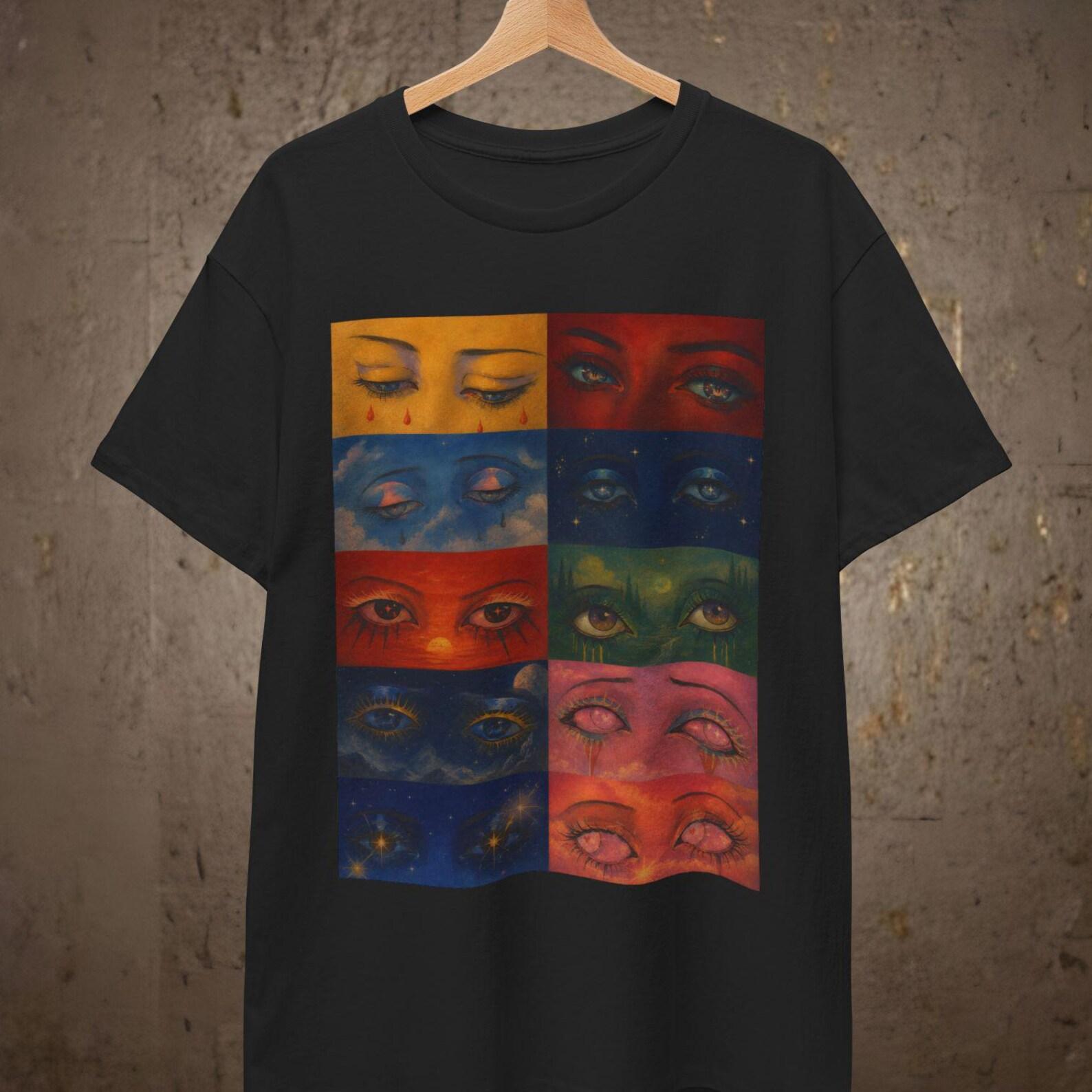 Surreal Celestial Eyes Graphic T shirt 3XL