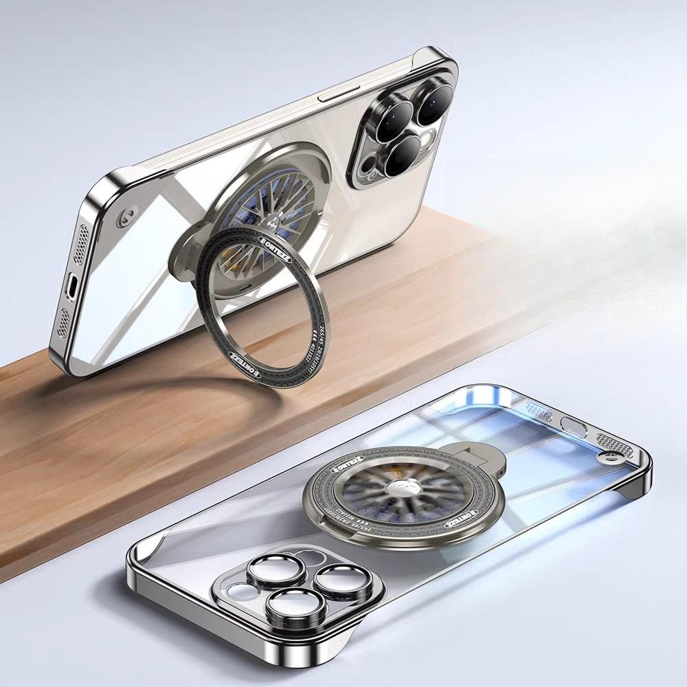 Použitelné pro pouzdro na telefon s gyroskopickým magnetickým stojánkem pro iPhone 16, Apple 15 bezrámečkové 14proMax ochranné pouzdro proti pádu