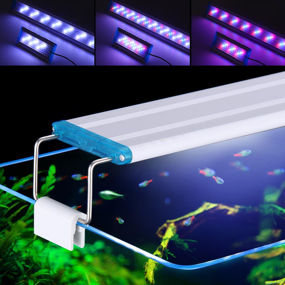 Ultra-Thin Aquarium LED Light with Blue-White Tricolor for Aquatic Plants and Fish Tanks