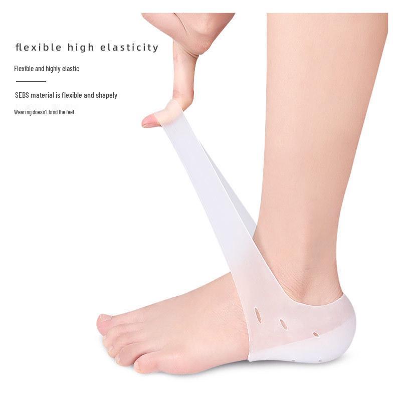 Silicone Invisible Height-Boosting Shock-Absorbing Heel Pads for Socks