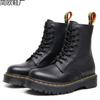Martin Boots Lychee Pattern Tooling Boots Women's Head Layer Soft Cow Leather Short Boots British Locomotive Boots