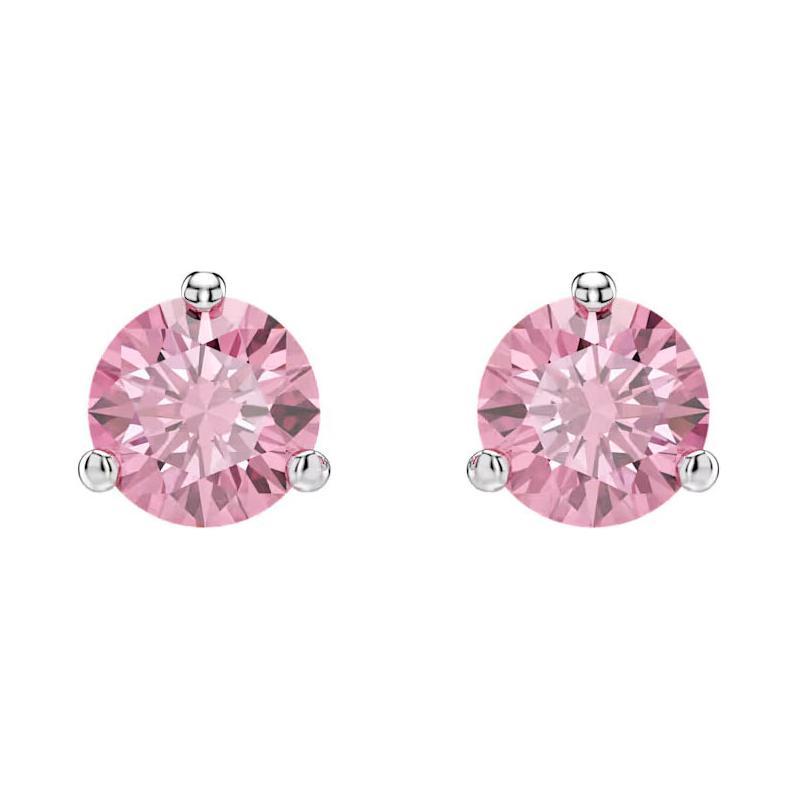 Swarovski Solitaire Round Crystal Design Stud Earrings Women s Pink 5717577