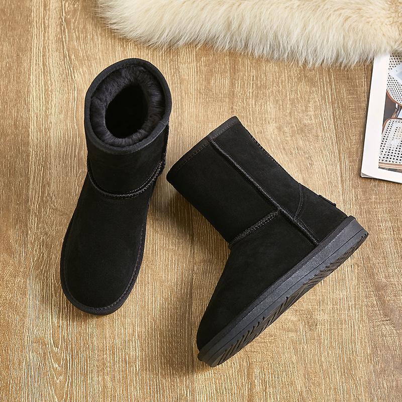 

Теплые хлопковые ботинки женские зимние бархатные зимние ботинки женские средние зимние 2024 зимние новые корейские версии универсальные внутренние увеличивающие рост короткие ботинки 36