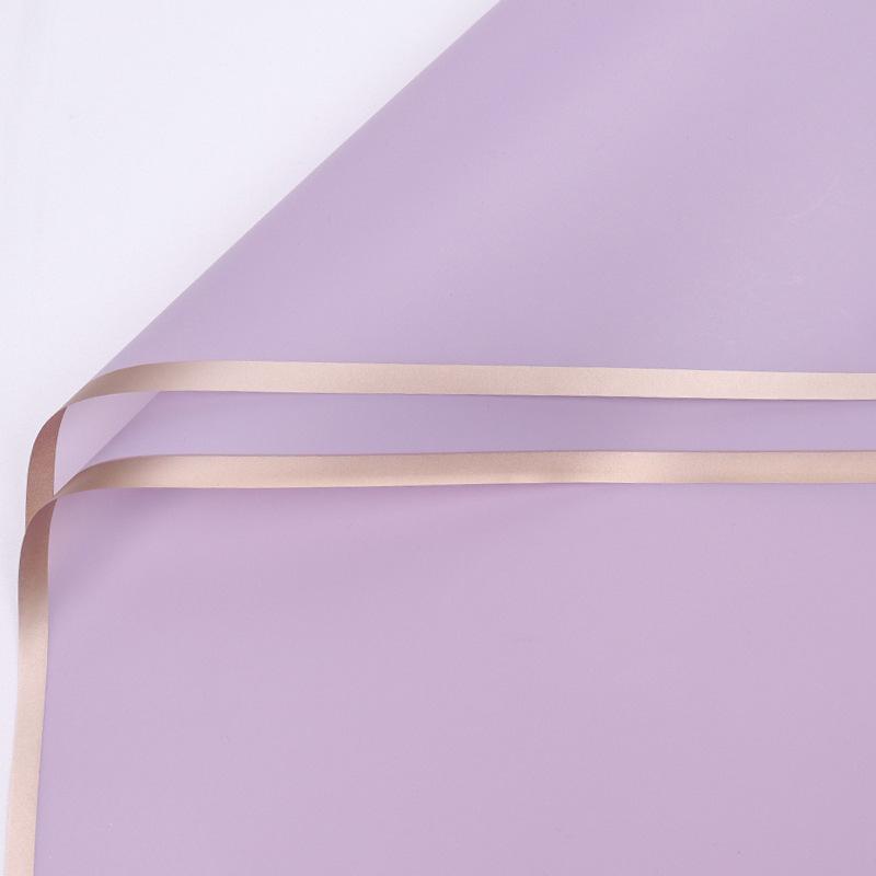 20 buc hârtie de împachetat cu flori, impermeabilă, semi-permeabilă, cu chenar auriu, ambalaj pentru buchet de culoare jeleu