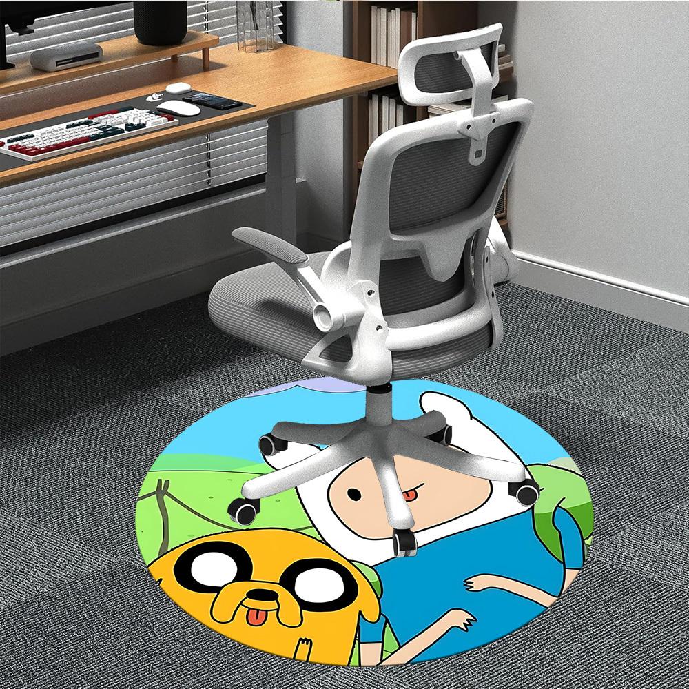 

1pc Adventure Time Friendship Office Round Area Rug, Under Office Chairs Bedroom Living Room Home Decor a1022362 80cm by 80cm