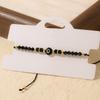 Evil Eye Beaded Bracelet Adjustable Braided Rope Wristband Synthetic Crystal Jewelry Gift for Women