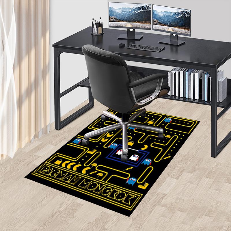 1pc Pacman Mongkok Adventure Carpet for Playroom Bedroom Living Room Sofa Home Decor,kids Game Area Rug Non-slip Floor Mat Y730141