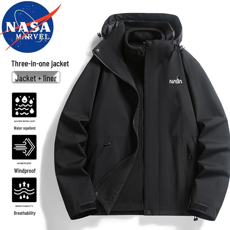 

NASA MARVEL Men s 3-in-1 Detachable Casual Jacket 2XL