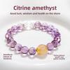 Amethyst, Citrine and White Crystal Bracelet or Necklace - Luxurious String Beads for Best Friends' Jewelry.