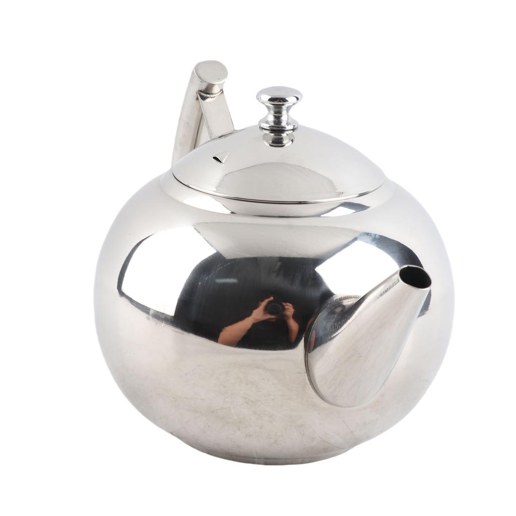 Stainless Steel Teapot Nontoxic Tea Pot Kettle with Filter for Brewing Loose Leaves and Tea Bags(1.5L )