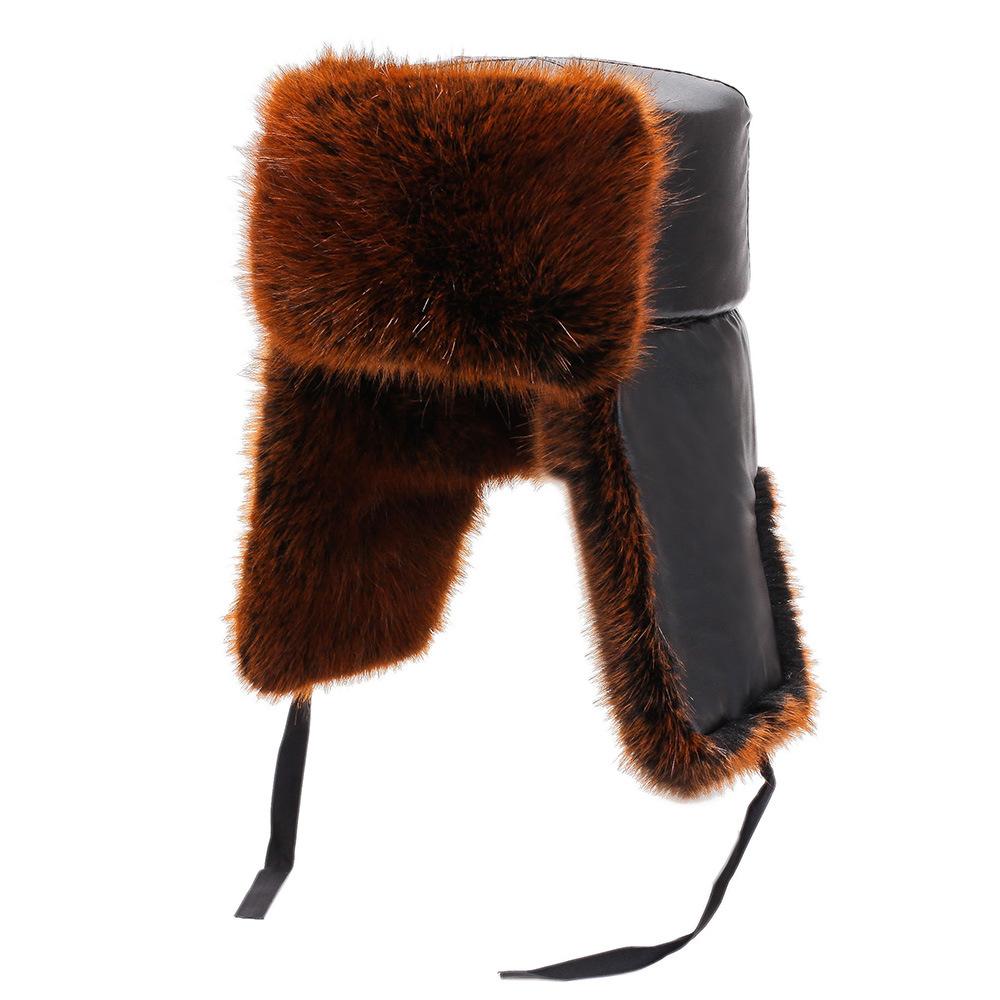 Men's Hats In Autumn and Winter Fashion Trend Ear Protection Lei Feng Hat Windproof Cold Thickened Warm Imitation Fox Hair Baseball Hat