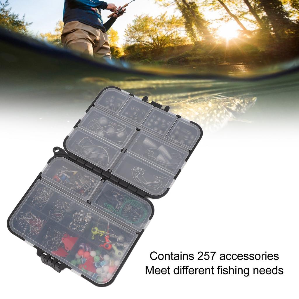 Fishing Hook Accessories Set ABS Easily Assemble Fishing Swivels Split Shot Sinkers Kit for Sea Rock Fishing