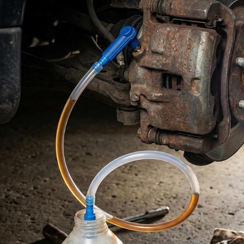 Car Brake Fluid Oil Exchange Pump with 120cm Oil Pumping Hose Empty Drained Oilling Bleeder Auto Brake Oilling Connector Filling