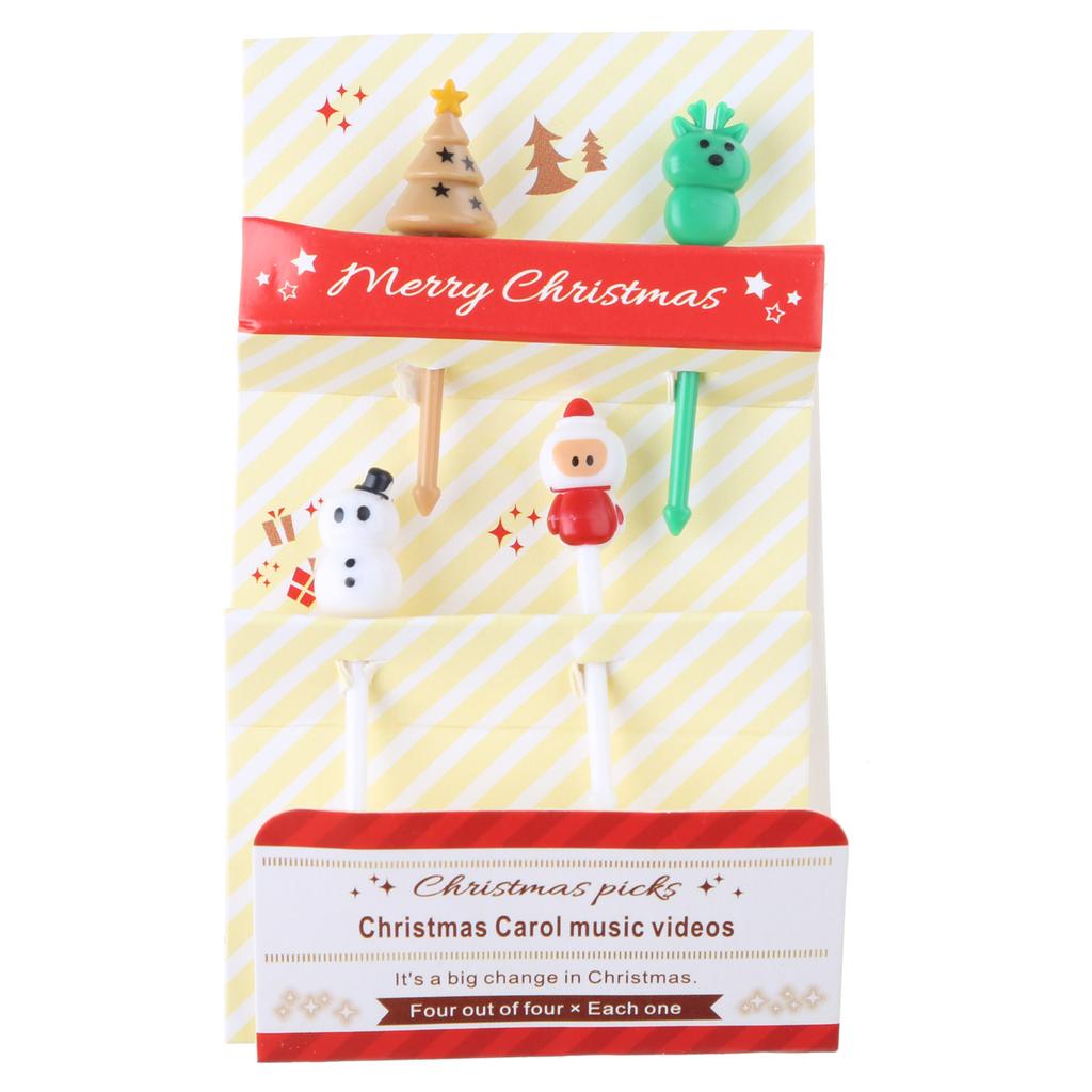 4Pcs Toothpick Fruit Sign Set Colorful Animal Fruit Food Sign Toothpicks for Cake Dessert Cartoon Dessert Fruit Picks