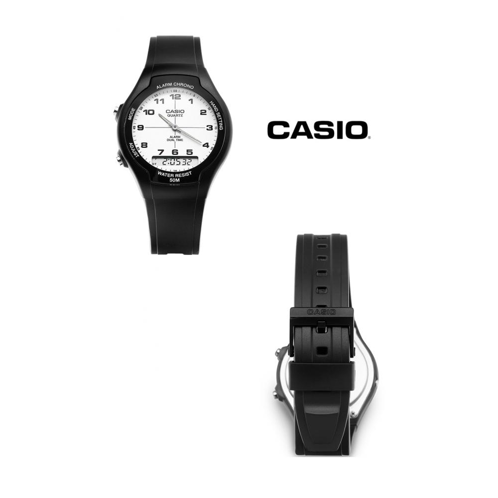 Casio Aw 90h 7bvdf  Aw 90h 7b  Analoge Digitale Öffentliche Urethanuhr