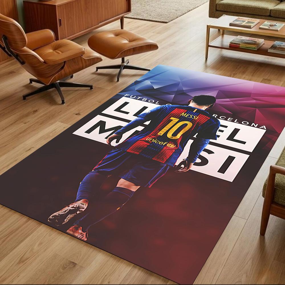 Lionel Messi Soccer Legend Carpet Design for Game Room Entryway Outdoor Study room Antislip Carpet Decorate Offices