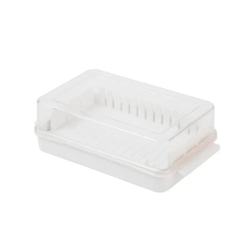 Butter Cutting Crisper Cheese Cheese Storage Box with Lid Removable and Washable Refrigerator Butter Knife Cutting Container