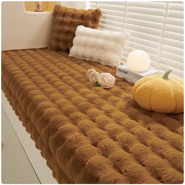 Winter And Autumn Sofa Cover Fabric Straight Row Anti Slip Thick Soft And Sticky Floating Window Cushion Atmospheric Decoration Pad