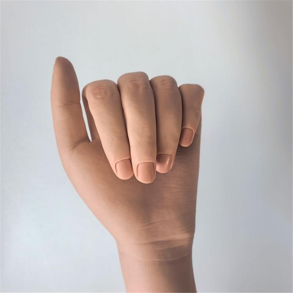 Realistic Flexible Mannequin Hand Manicure Practice Hand For Nail Art Practice Jewelry Display And Photography Props