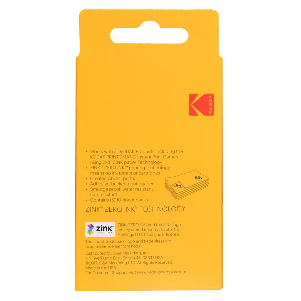Kodak ZINK Photo Paper, 2" x 3", Compatible with Kodak Printomatic (Not compatible with Kodak Mini Shot Mini2)