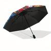 Stained Window Panel: Celestial DreamsUmbrella, Portable 3-Fold Compact Umbrella for Men & Women Gift