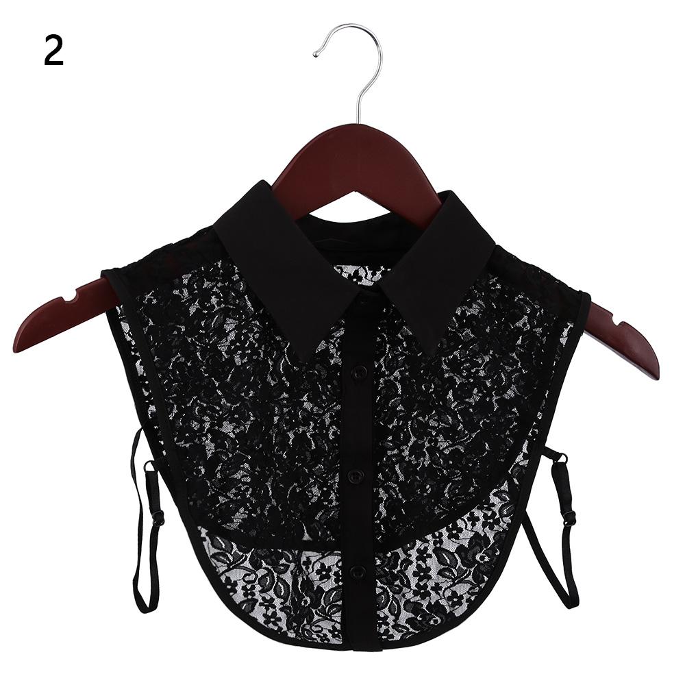 Classic Women Cotton Lace Fake Collar Vintage Detachable Clothes Accessories Lapel Blouse Top Shirt Collar False Collar DropShip