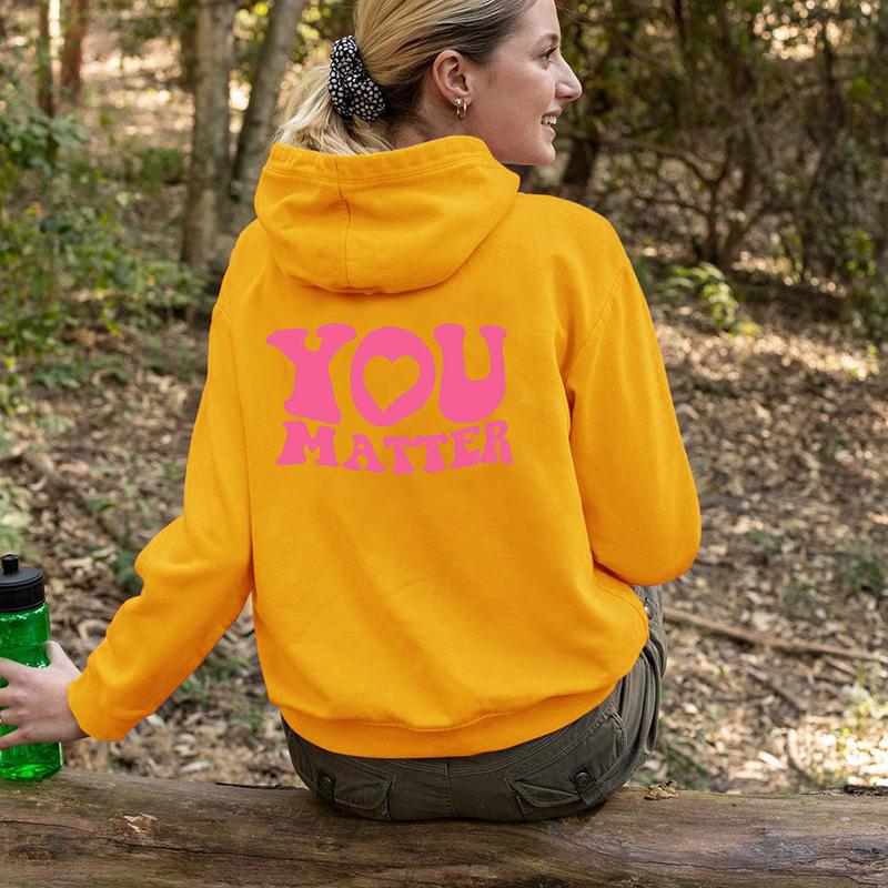 

Вы имеете значение, милая толстовка с сердечком, женская толстовка с капюшоном, пуловеры, унисекс, чистый эстетический хлопковый топ, джемпер, повседневная толстовка с капюшоном 3XL жёлтый