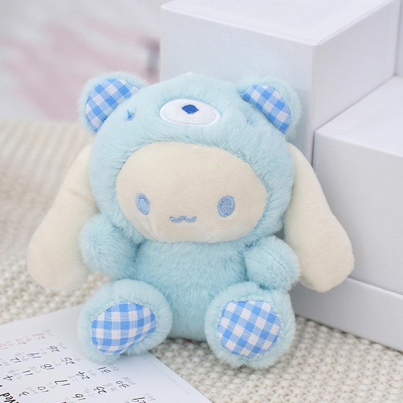 

14 см Sanrio Kawaii Hello Kitty Kuromi Плюшевая кукла Игрушки Подвеска Милый Плюшевый Брелок Украшения Подвеска на сумку Детские Рождественские подарки синий
