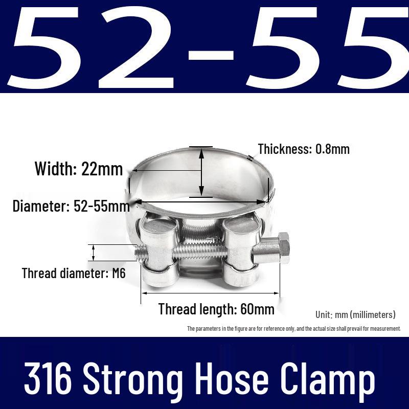316 Stainless Steel European-Style Thickened Single Head Hose Clamp