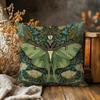 Cuscino Falena Luna Verde Stampa 2D Double Sided Morbido Cuscino Artistico Copricuscino Arredamento Camera da Letto Soggiorno Divano Accessorio Accogliente Regalo
