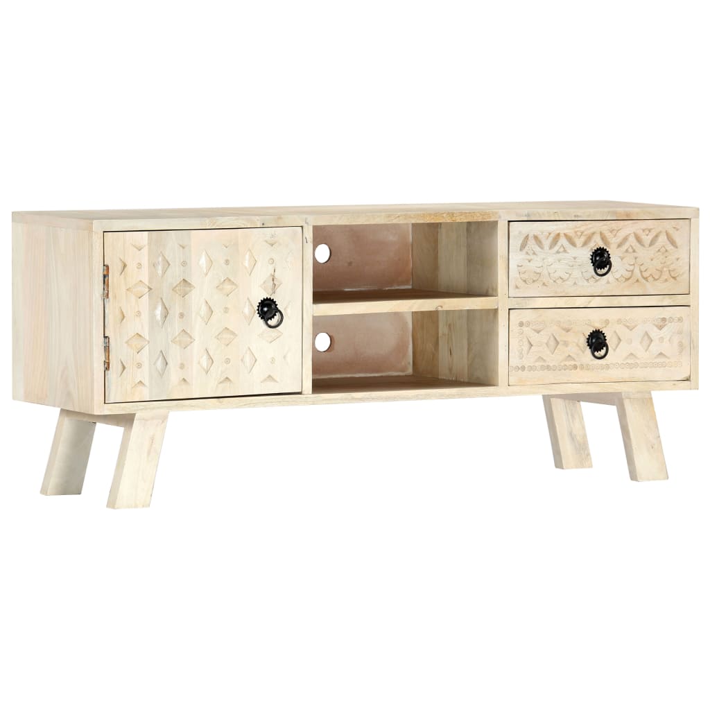 TV Stand 110 x 30 x 44 cm Solid Mango Wood