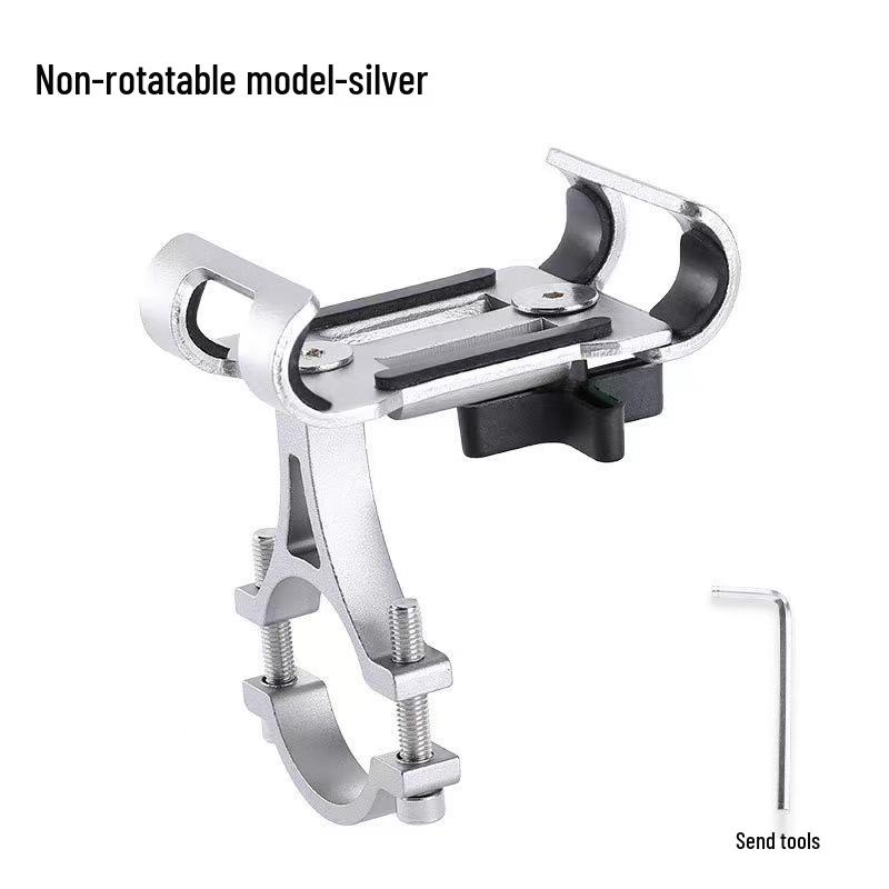 Adjustable Aluminum Phone Holder for Bicycles, Motorcycles, and Electric Bikes