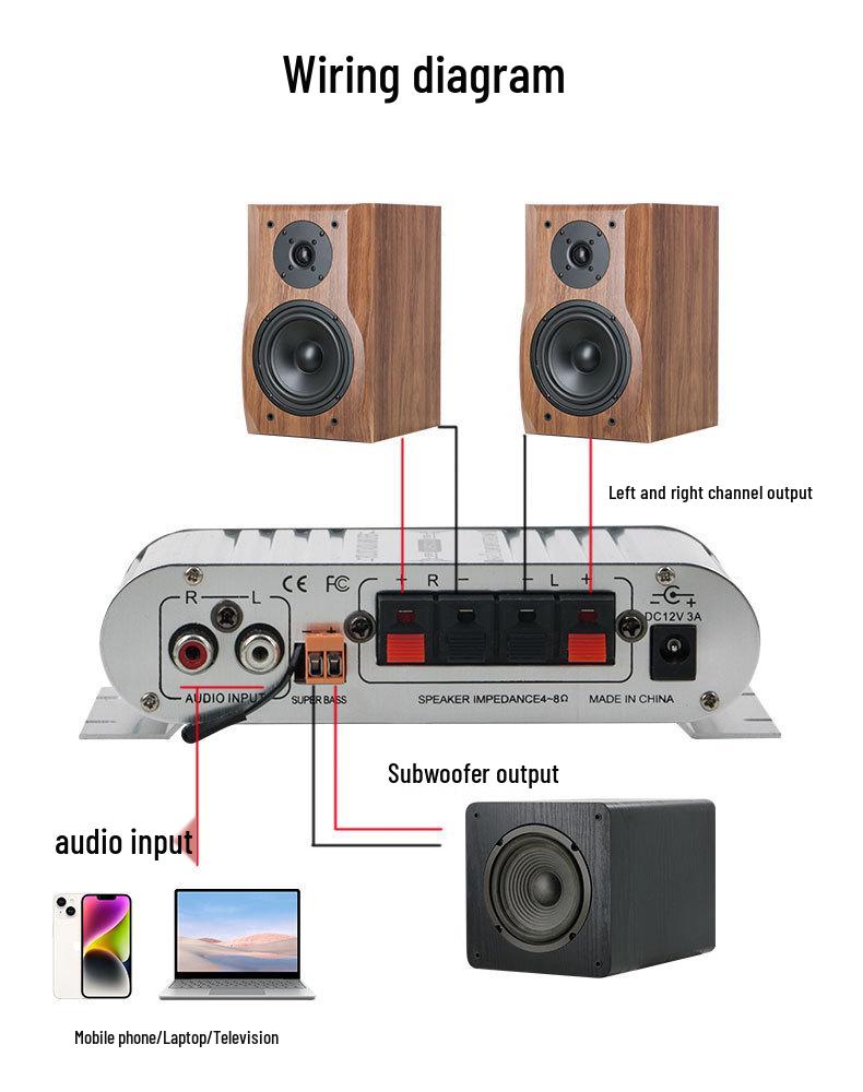 ST-838 2.1 Channel Bluetooth Subwoofer Amplifier with Super Bass