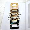 Acrylic Aluminum Alloy D-Ring Decorative Square Waist Belt Buckle