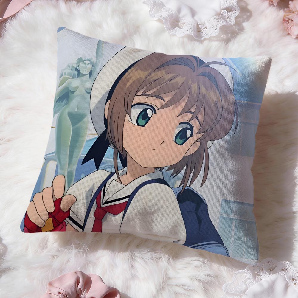 

Anime C-Cardcaptor SakuraS Cushion Cover Premium Comfort Reversible Pillow Cove -Two in One Design for Any Room & Car Interior 30cmx30cm