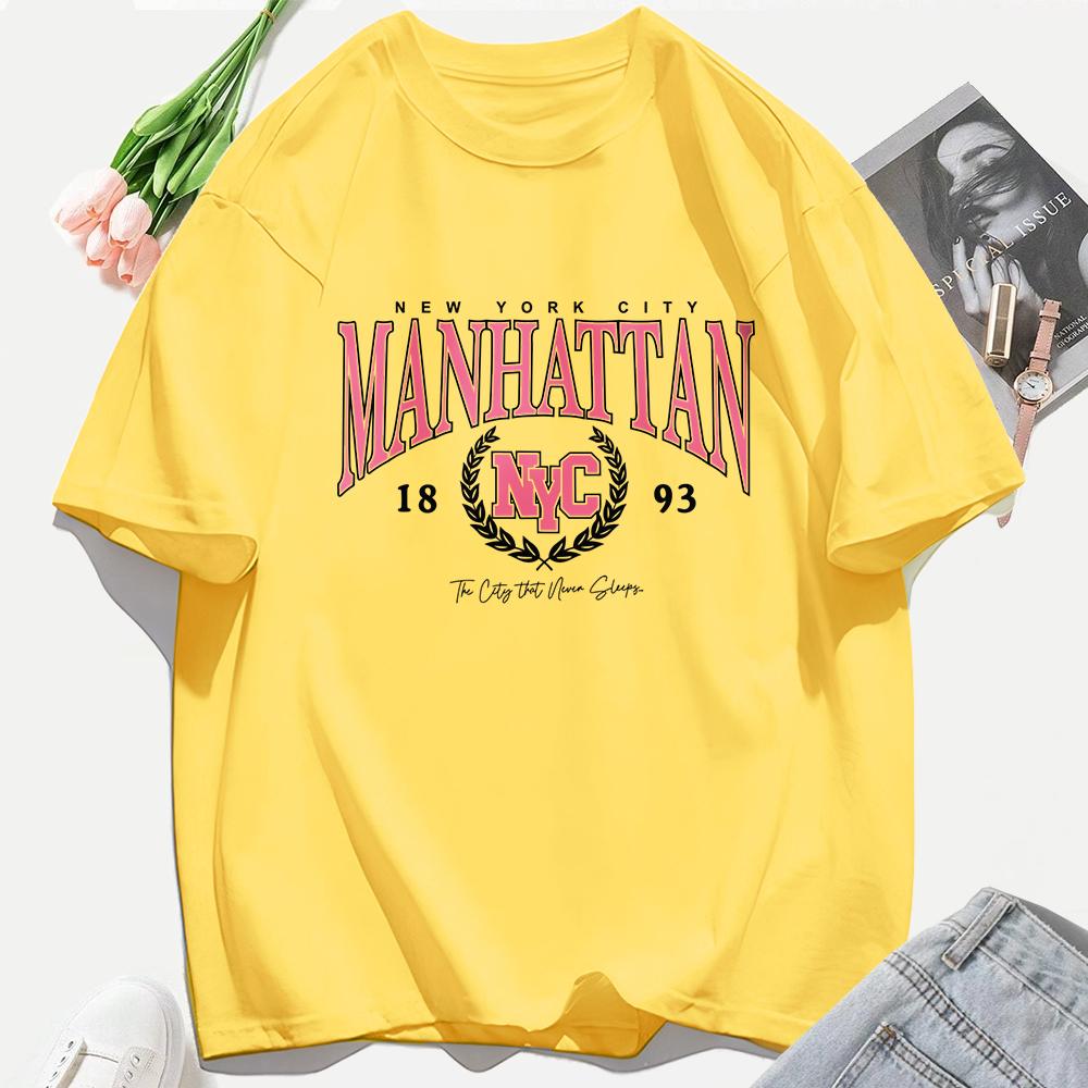 Summer Manhattan 1893 Creative 3D Print Women T Shirts Unisex Casual Y2K Tops Cotton Trendy T-Shirt Hip Hop Comfortable Woman Clothes