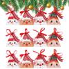 16 Pieces Christmas Candy Boxes Christmas Treat Gift Boxes Triangular Foldable Biscuits Boxes Christmas Candy Goody Container