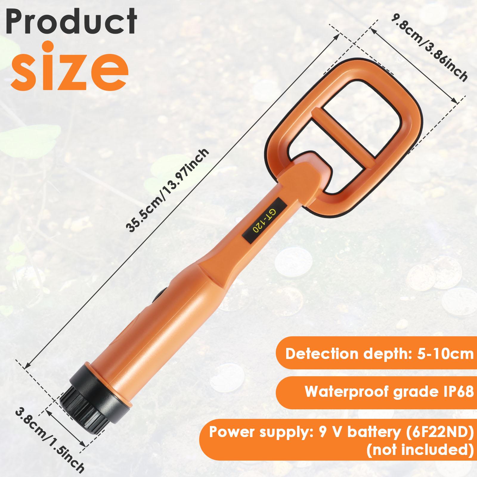 

Underwater Metal Detector Pulse Pinpointer Induction Diving Treasure IP68 Waterproof Metal Detector Hand Held Metal Finder помаранчевий