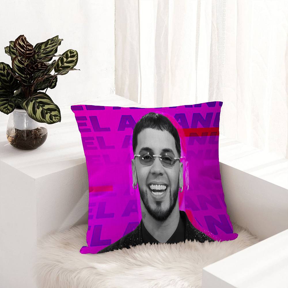 Classic Rapper Anuel AA Music Cushion Cover Pillowcase Upholstery Sofa Throw Pillow Home Decor Pillowcas