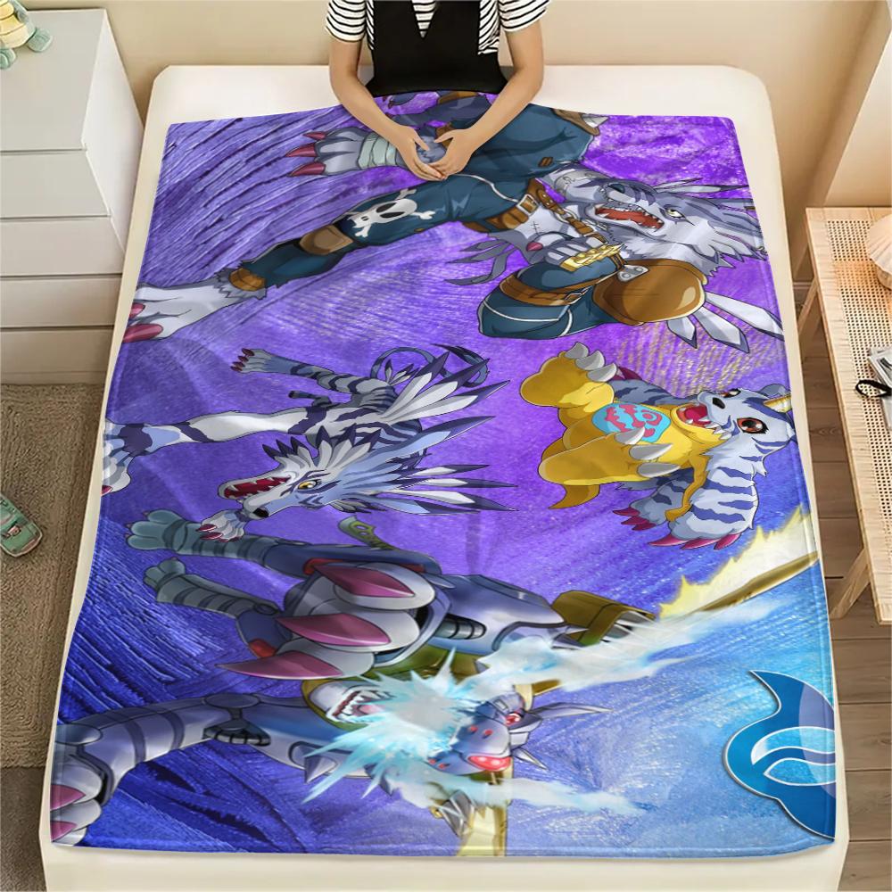 Digimon Friendship Theme Blanket, Digimon Fan Cozy Throw, Great Gift 75x90cm