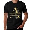 Alma Name - Monogram Letter A The Name Alma Gift For Alma T-Shirt Anime Clothes Sublime Plain Mens Funny T Shirts