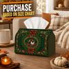 1pc Classic Country Rustic Tissue Box - Rooster Pine Wreath Napkin Storage Box, Suitable for Rolls/facial Tissues/single Sheets,available for Fall Hom