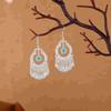 Silver Long Tassel Earrings Bohemia Bohemia Drop Earring Classic Ethnic Style Dangle Earring  Women