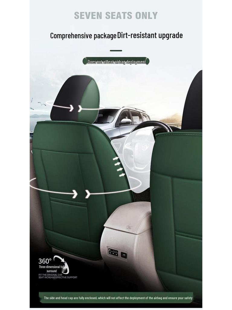 Fundas de Asiento de Cuero Envolvente Completo Baojun 730 para 7 Plazas (2+2+3), Cojines para todas las estaciones.