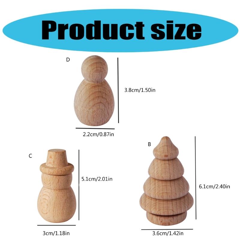 Unbemaltes Holz Baum Steckpuppen Baum Holz Rohling zum Bemalen Basteln Dekoration