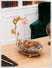 Elegante transparente Blattform Obstschale – Luxuriöse Dessert- & Snackschale für Wohnzimmer oder Couchtisch