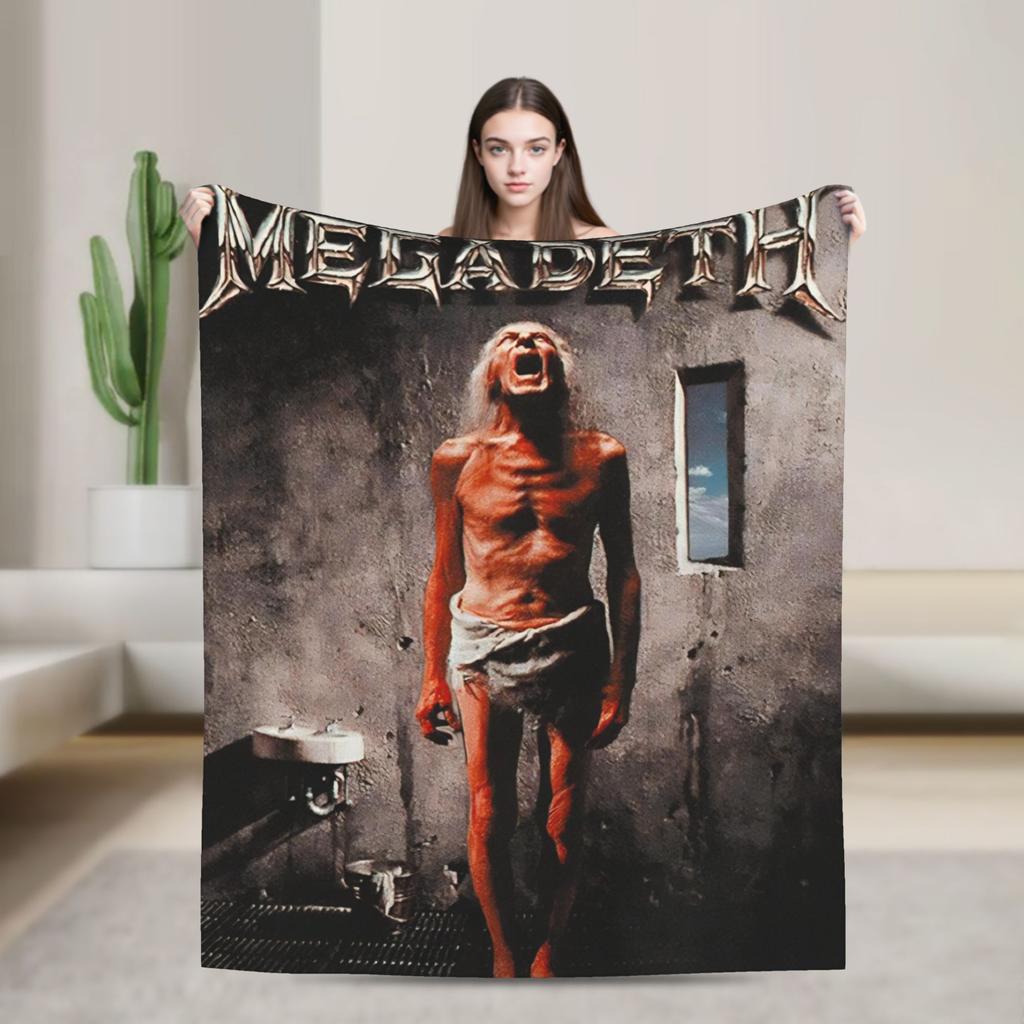 M-Megadethed Band  Blanket Quality Soft  Bedding Throws Winter Camping Couch Chair Sofa Bed Graphic Bedspread