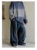 Felpa con maniche lunghe, girocollo, tie-dye a righe per ragazzi - Moda Autunno 2025