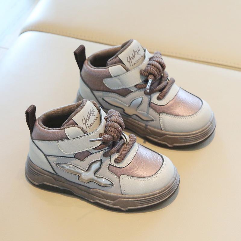 Kindersneaker, Frühling/Herbst Neuankunft, Lässige Jungen-Skateschuhe, High-Top Weiße Mädchen-Sneaker, Baby-Ballerinas mit weicher Sohle
