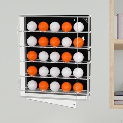 Golfball Utstillingsboks, Skap Hylle Gave Klar Montre Holder for Kontor Minneobjekter Fan